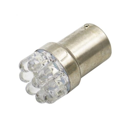 LED izzó 12V BA15s 9 LED FEHÉR 5-10W
