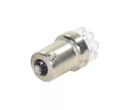 LED izzó 12V BA15s 9 LED FEHÉR 5-10W