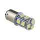 LED izzó 12V BA15s 13 SMD LED torony fehér 21W
