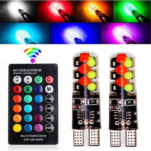 Távirányítós RGB LED belső világítás szett 12V