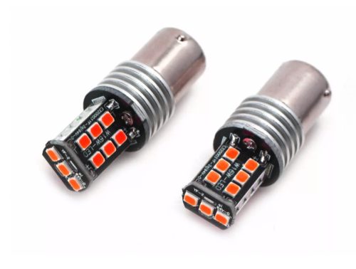 LED izzó 12V BAY15d 15 SMD piros 21/5W CANBUS