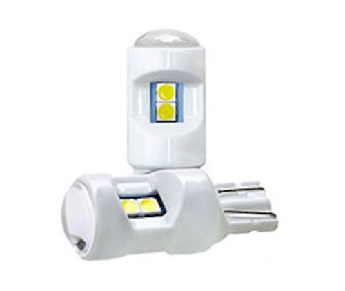 LED izzó 12V T10 6SMD LED fehér CANBUS