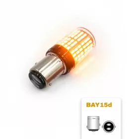 LED izzó 12V BAY15d 144 SMD LED 21/5W sárga CANBUS