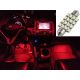 LED izzó 12V szofita 16 SMD LED 39mm piros