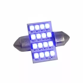 LED izzó 24V szofita 16 SMD LED 31mm kék