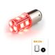 LED izzó 24V BA15s 13 SMD LED piros