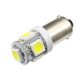 LED izzó 12V BA9s 5 SMD LED fehér