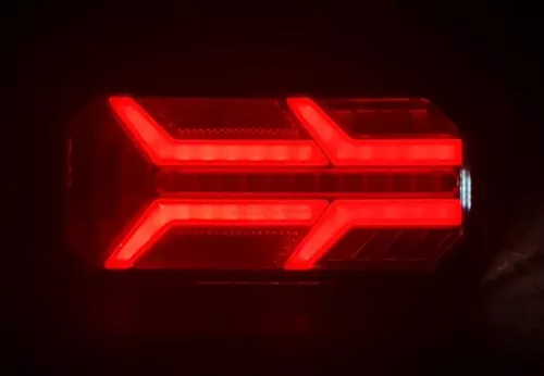 Full LED hátsó lámpa Neon hatású, Dinamikus irányjelzővel 12/24V Bal