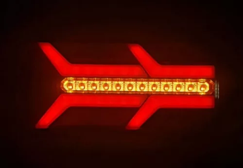 Full LED hátsó lámpa Neon hatású, Dinamikus irányjelzővel 12/24V Bal