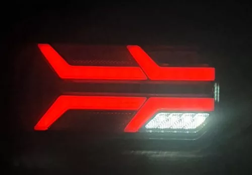 Full LED hátsó lámpa Neon hatású, Dinamikus irányjelzővel 12/24V Bal