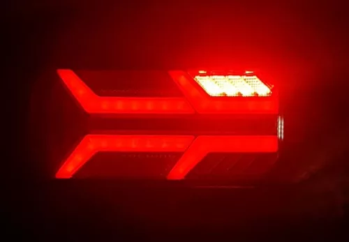 Full LED hátsó lámpa Neon hatású, Dinamikus irányjelzővel 12/24V Bal