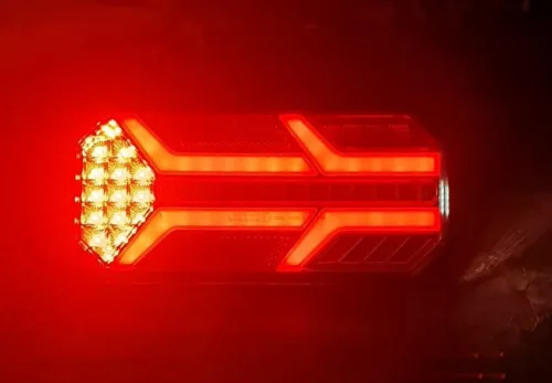Full LED hátsó lámpa Neon hatású, Dinamikus irányjelzővel 12/24V Bal