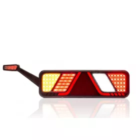   Full LED hátsó lámpa háromszög prizmával "A" design 24V Bal+ gumilámpa