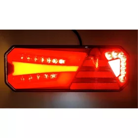   Full LED Dinamikus hátsó lámpa háromszög prizmával 12/24V Bal