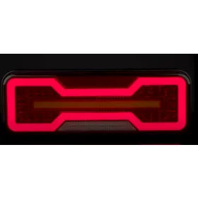  Full LED hátsó lámpa Csont Forma Neon hatású, Dinamikus irányjelzővel 12/24V Bal