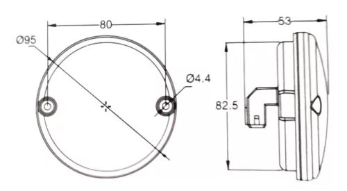 LED lámpa kerek fék+helyzet 12/24V csatlakozós