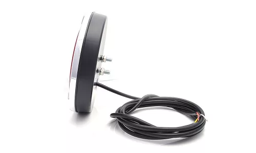 LED hátsó lámpa 3 funkciós króm gyűrűvel 12/24V