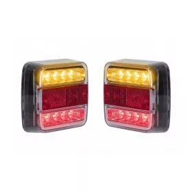   LED hátsó lámpa kocka 12/24V 3funkciós+rendszám vill. párban