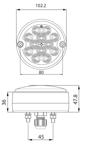 LED lámpa DASTERI első helyzet+index 9-33V