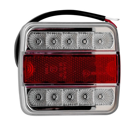 Új LED hátsó lámpa kocka 12/24V 3funkciós+rendszám vill.