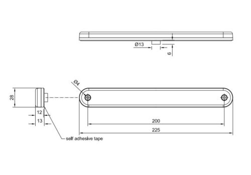 LED féklámpa / ködlámpa 12/24V Fristom