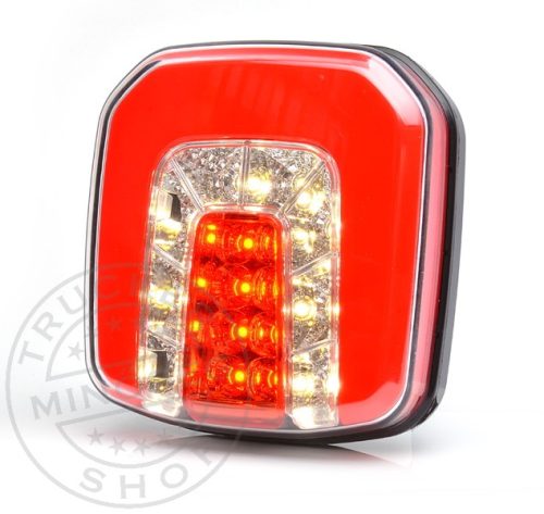 LED tolató- / ködlámpa helyzetjelzővel szögletes 12/24V