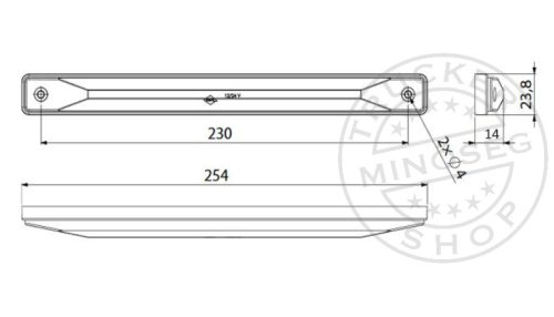 LED féklámpa 12/24V HORPOL 15 Ledes