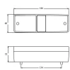 Index+fehér helyzetjelző lámpa téglalap