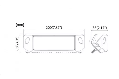 Formatervezett SMD LED munkalámpa 12/24V 46W