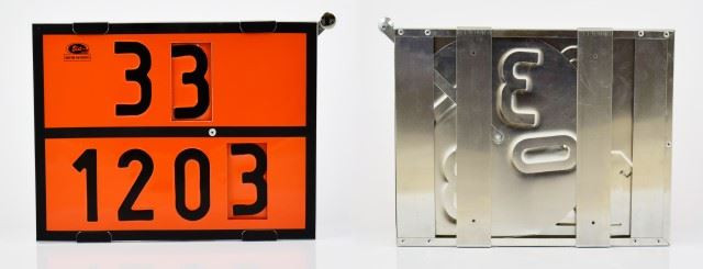 Image of ADR tábla számozott FORGATHATÓ benzin/gázolaj