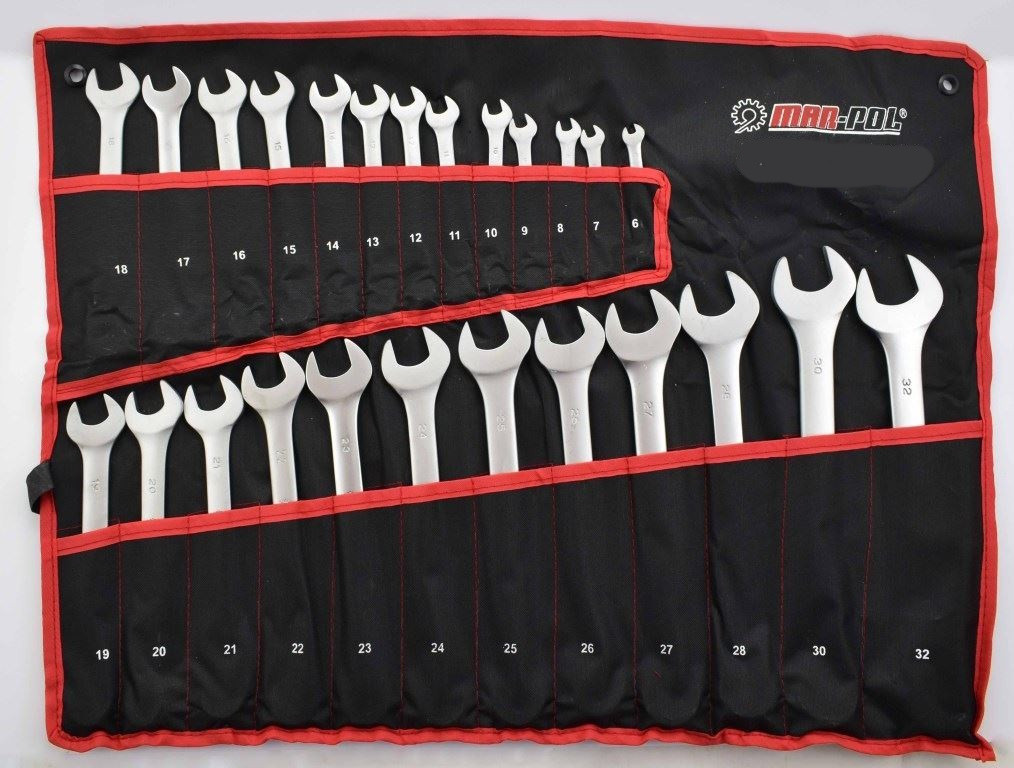 Image of Csillag-villás kulcs bővített készlet fali tartóban 6-32 mm 25db