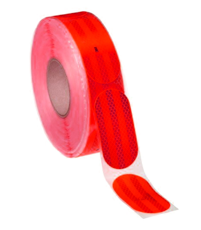 Image of 3M fényvisszaverő szalag piros E jelzett ovál, tartályra