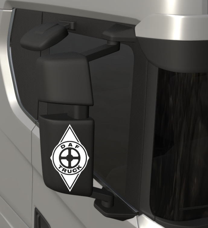 Image of Daf matrica tükör hátlapra fehér rombusz