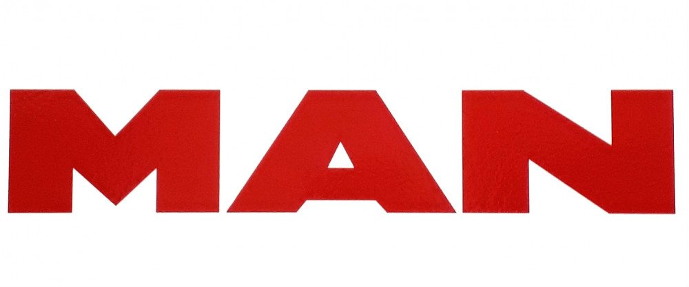 Image of Piros MAN felirat matrica (8x43cm)