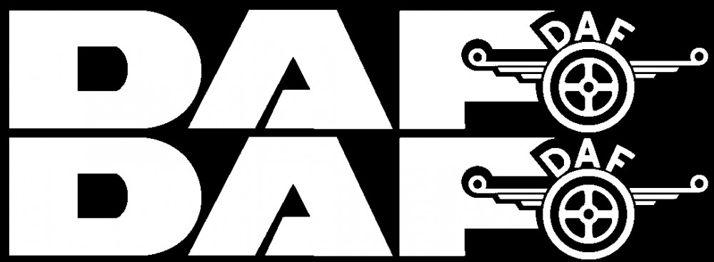 Image of Logó+felirat légterelőre DAF fehér (pár)