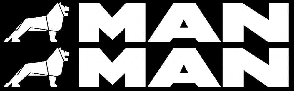 Image of Logó+felirat légterelőre MAN fehér (pár)