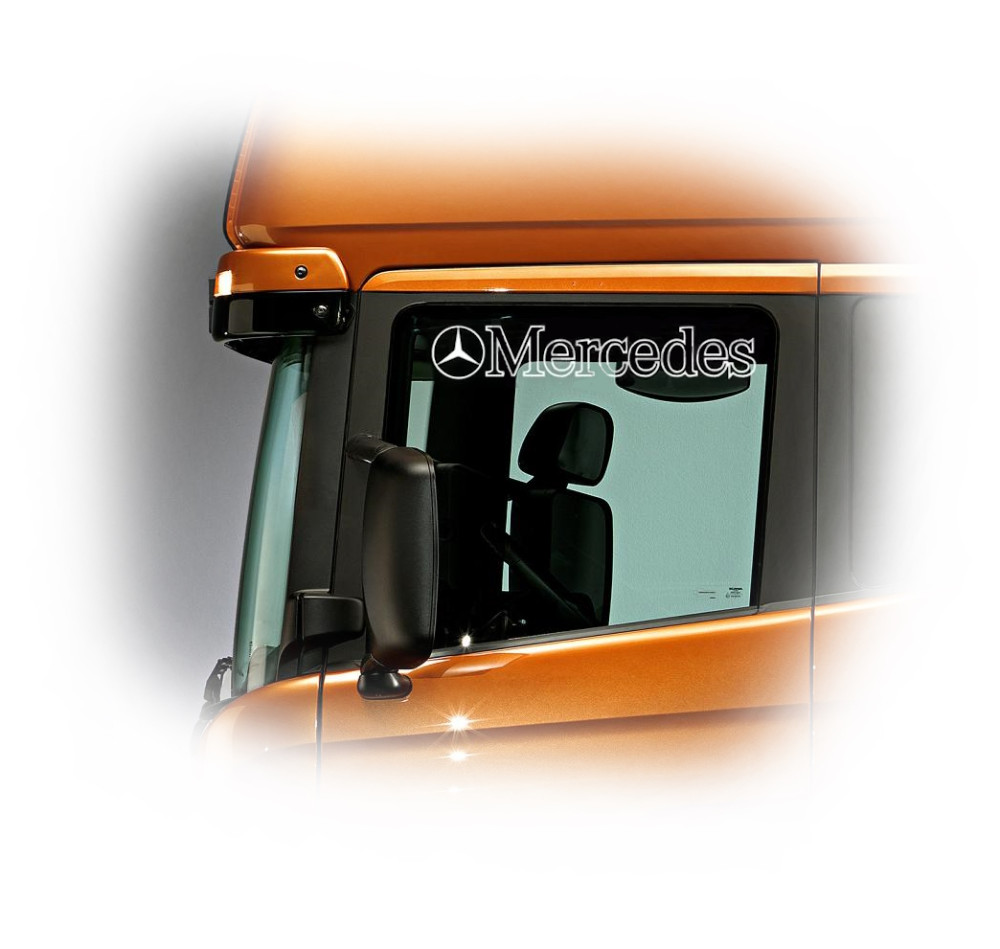 Image of Logó+felirat légterelőre MERCEDES fehér (pár)