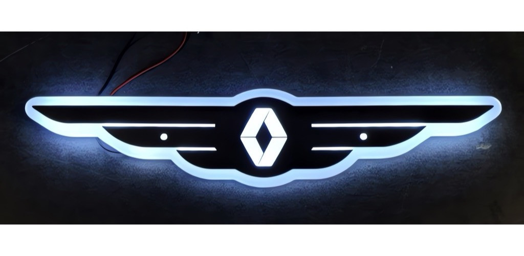 Image of RENAULT inox szárnyas dísz HÁTTÉRVILÁGÍTÁSSAL