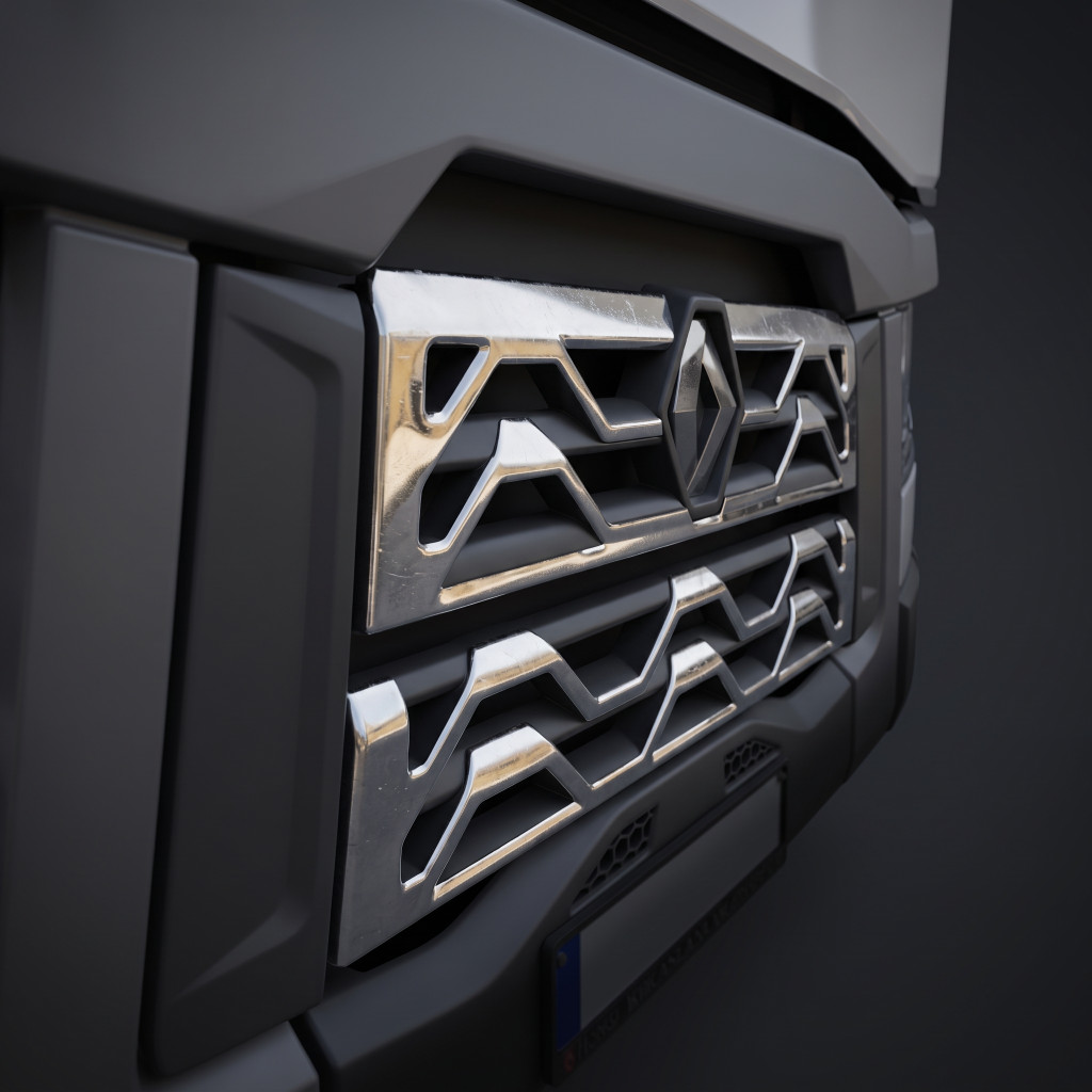 Image of Renault T széria inox hűtőrács dísz szett