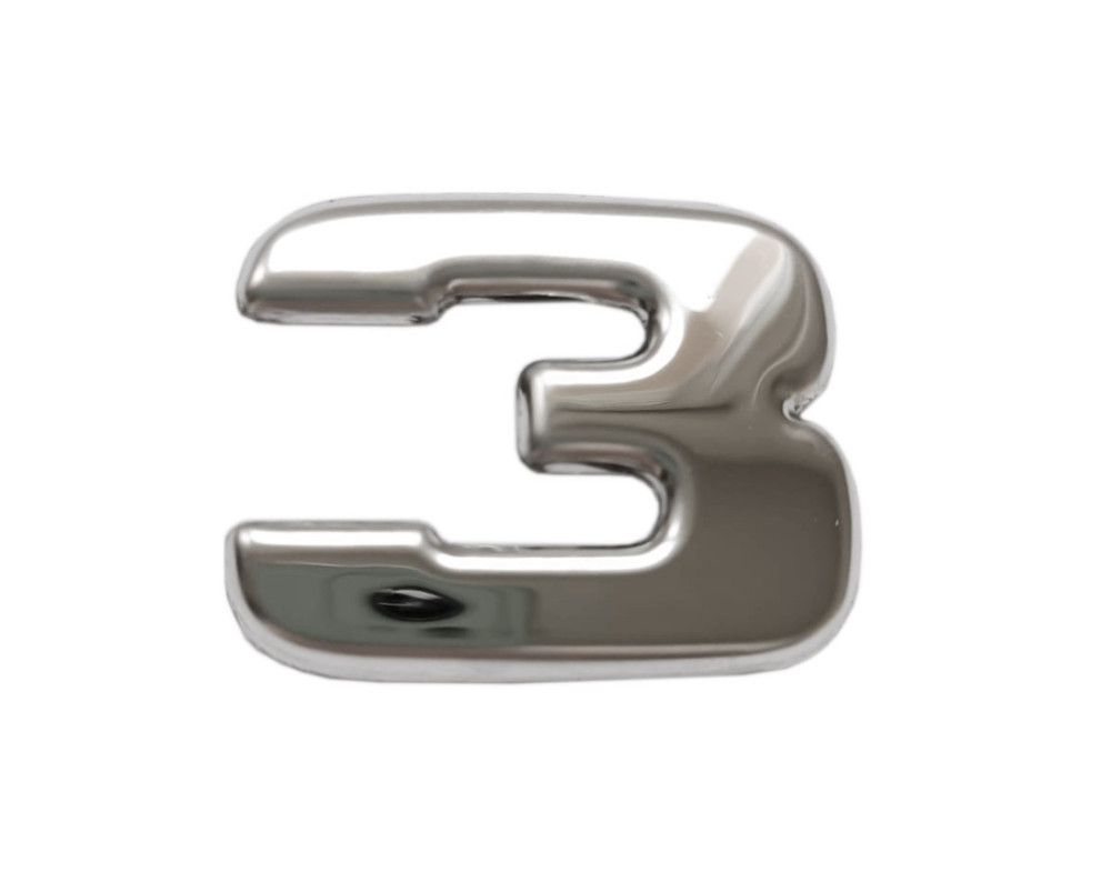 Image of Scaniához inox típusjel 3-as számjegy kicsi