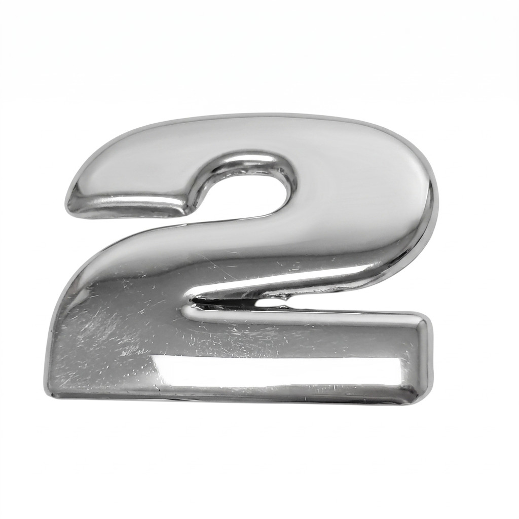 Image of Scaniához inox típusjel 2-es számjegy kicsi