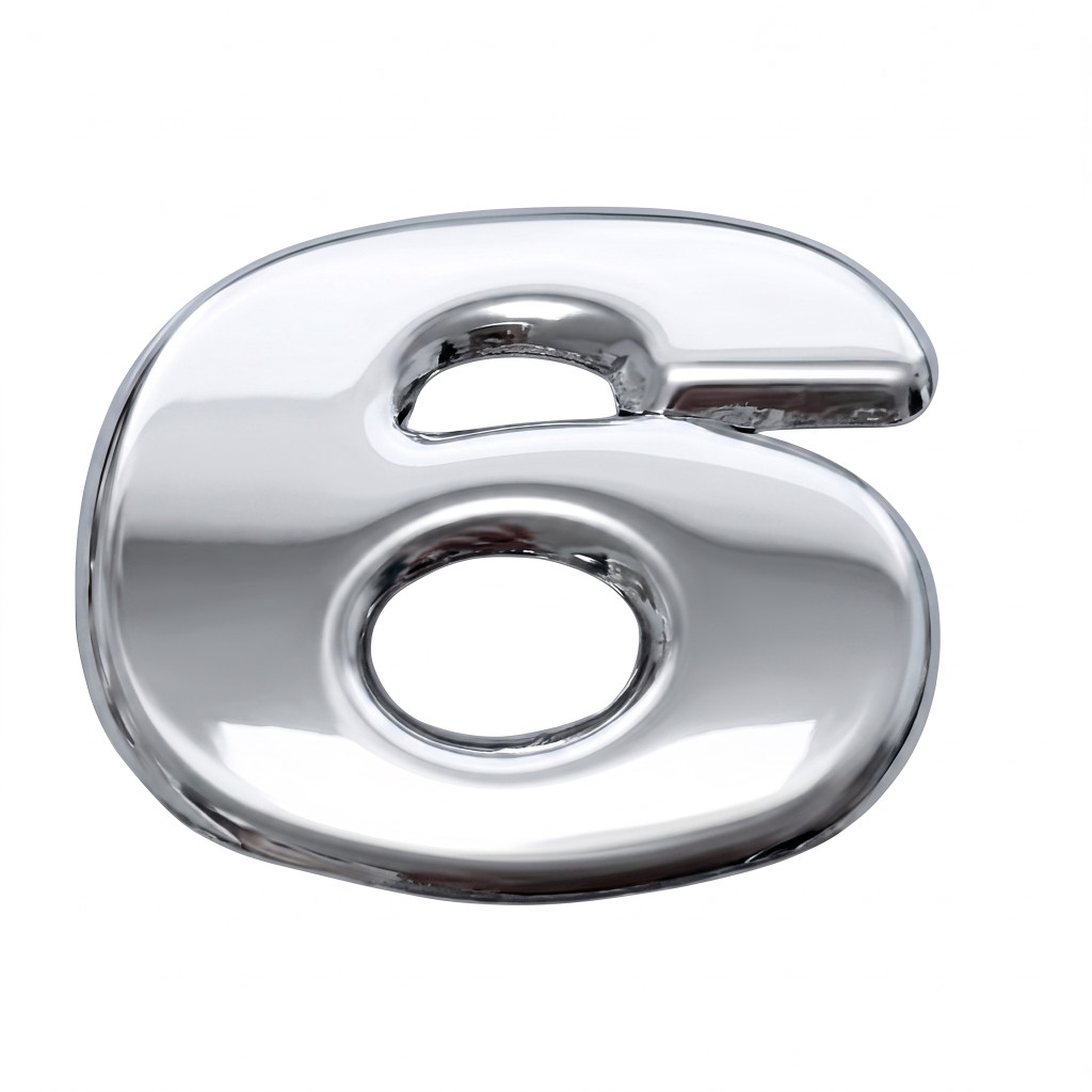 Image of Scaniához inox típusjel 6-os számjegy kicsi