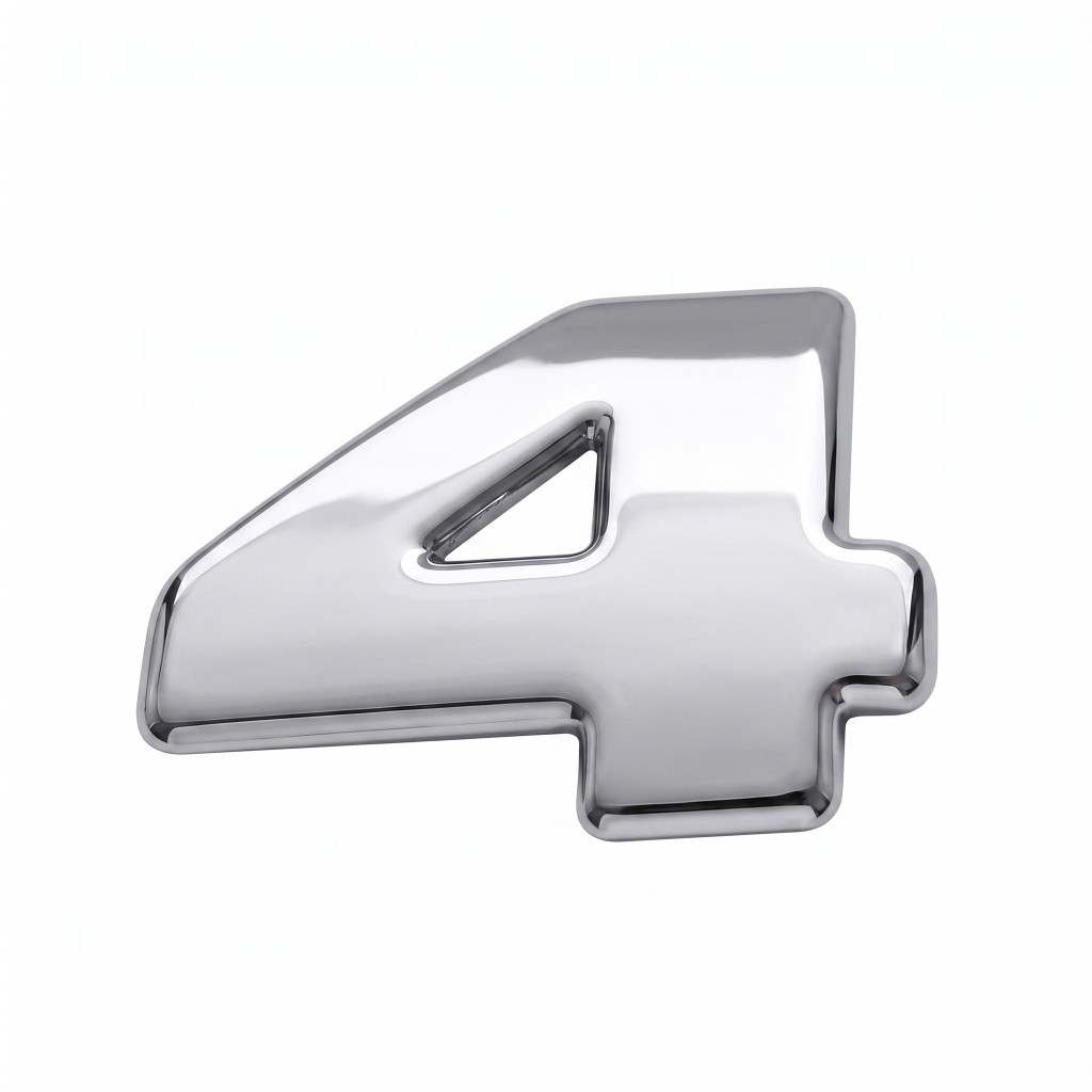 Image of Scaniához inox típusjel 4-es számjegy kicsi