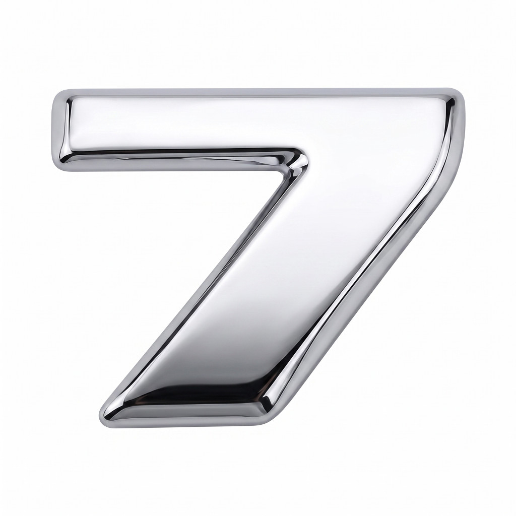 Image of Scaniához inox típusjel 7-es számjegy kicsi