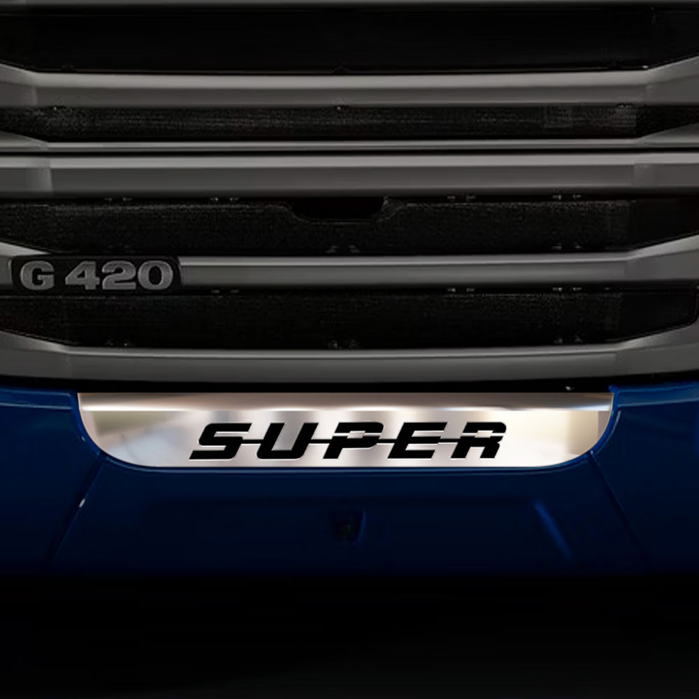 Image of Scania R / P / G széria inox alsó hűtőrács SUPER felirattal