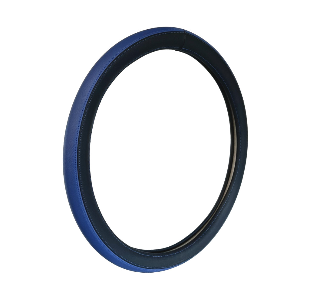 Image of Bőr hatású kormányvédő 44-46cm kék Vajbőr