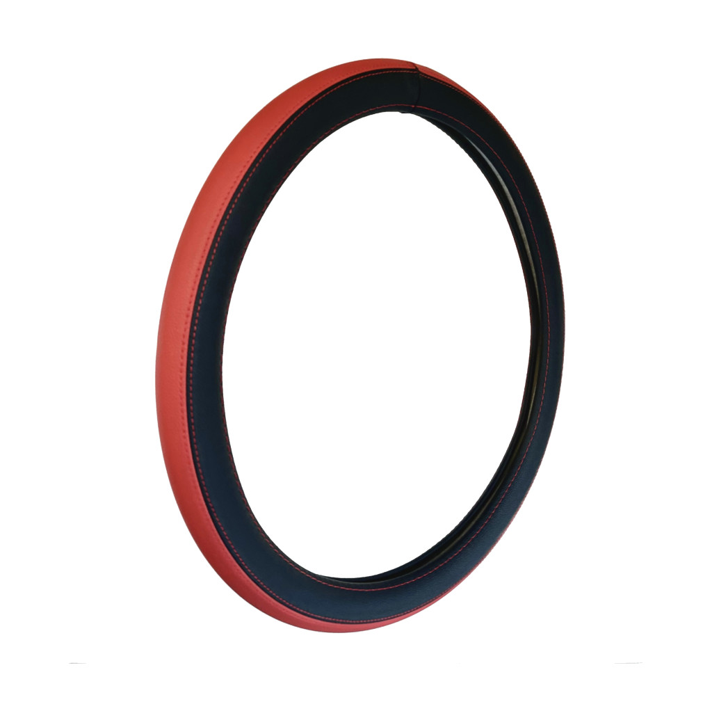 Image of Bőr hatású kormányvédő 44-46cm vajbőr, Piros