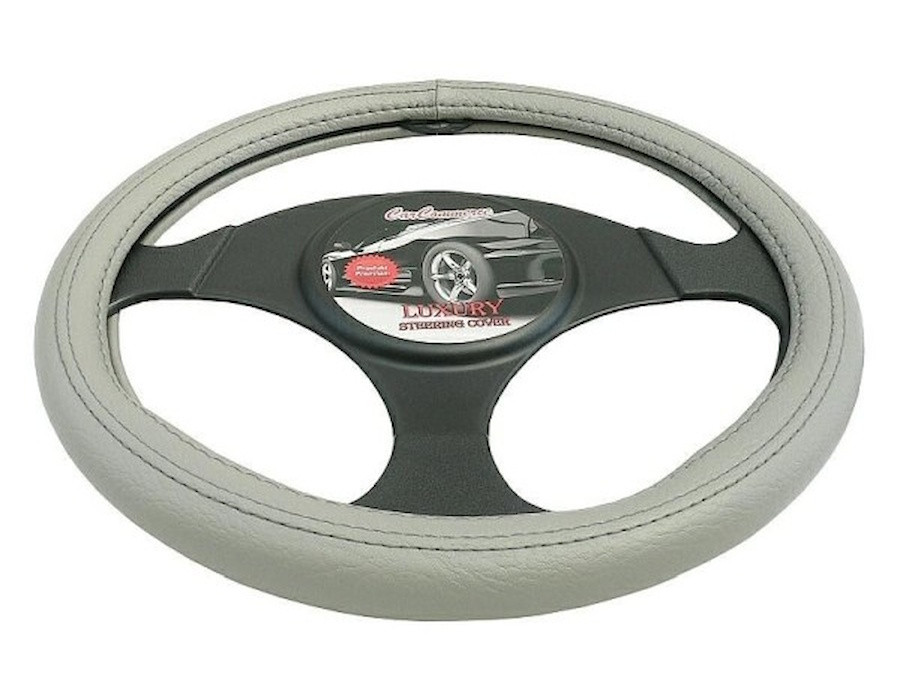 Image of Bőr hatású kormányvédő 37-39cm Szürke