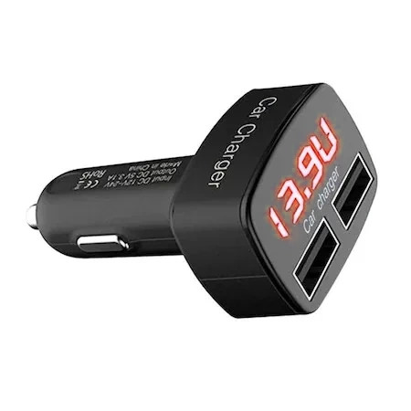 Image of Szivargyújtós akku teszter + dupla USB 12/24V