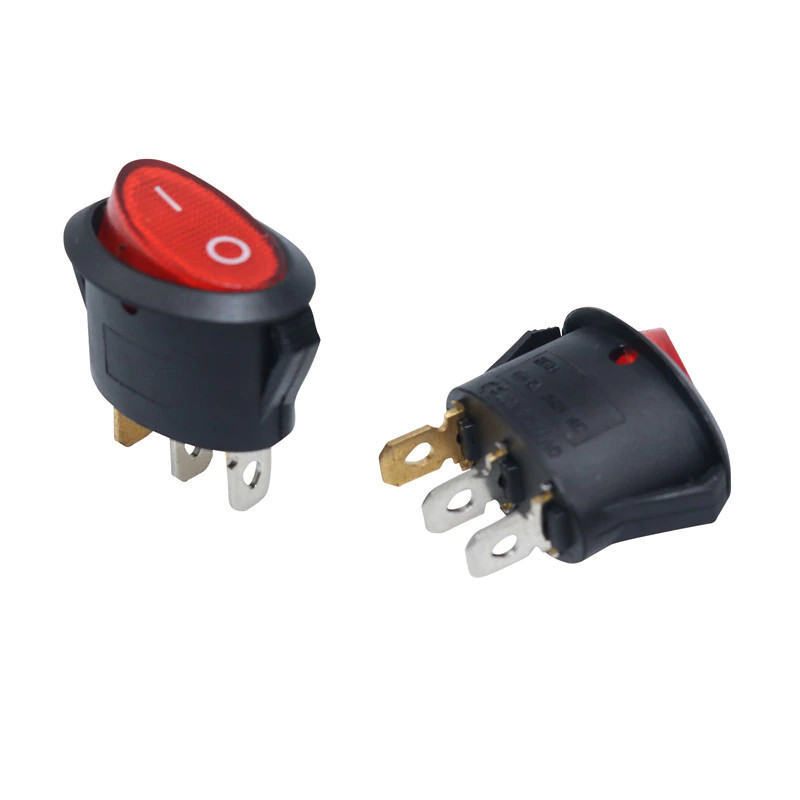 Image of Ovális billenő kapcsoló 10A Piros